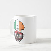 Österreichisch-irische Tree-Roots-Flagge Kaffeetasse (Vorderseite Links)