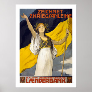 Österreichische 7. Kriegsanleihe (weiß) Poster