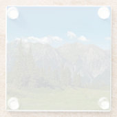 Österreichische Alpen im Sommer Glasuntersetzer (Rückseite)