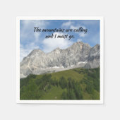 Österreichische Alpen mit Angebot Serviette (Vorderseite)