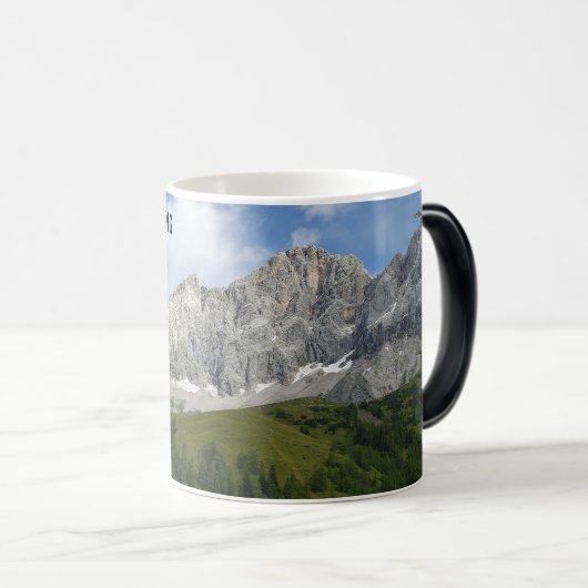Österreichische Alpen mit Angebot Verwandlungstasse (VorderseiteRechts)