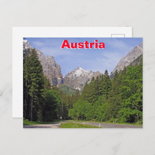 Österreichische Alpen Postkarte (Vorne/Hinten)