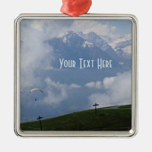 Österreichische Alpenverzierung Silbernes Ornament