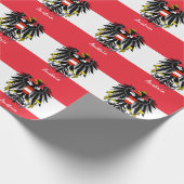 Österreichische Fahne, Adler & Österreich-Geschenk Geschenkpapier (Ecke)