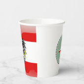 Österreichische Fahne-Wappenpapiertassen Pappbecher (Links)