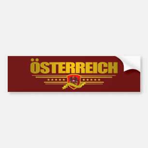 Österreichische Flagge 2 Autoaufkleber