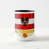 Österreichische Flagge 2 Tasse (Zentrum)
