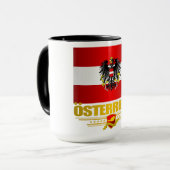 Österreichische Flagge 2 Tasse (Vorderseite Links)
