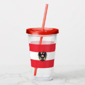 Österreichische Flagge Acryltrinkbecher (Rückseite)
