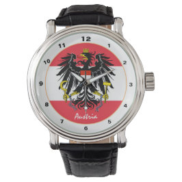 Österreichische Flagge, Adler & Österreich Mode /D Armbanduhr