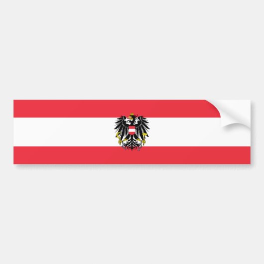 Österreichische Flagge Autoaufkleber (Vorne)