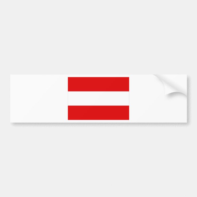 Österreichische Flagge Autoaufkleber (Vorne)