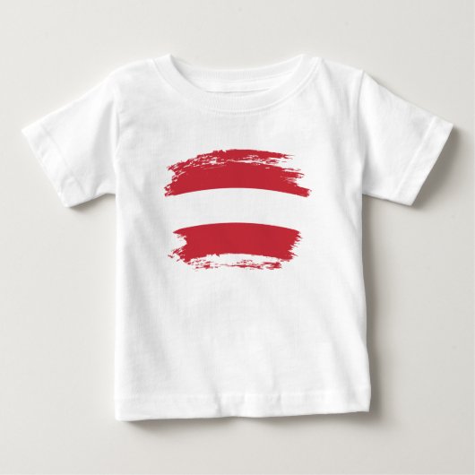 Österreichische Flagge Baby T-shirt (Vorderseite)