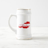 Österreichische Flagge Bierglas (Links)