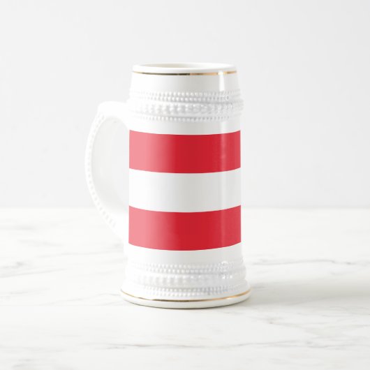 Österreichische Flagge Bierglas (Vorderseite Links)