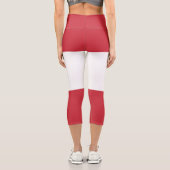 Österreichische Flagge Capri Leggings (Rückseite)