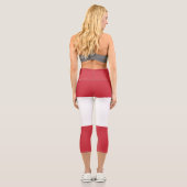 Österreichische Flagge Capri Leggings (Rückseite)
