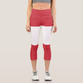 Österreichische Flagge Capri Leggings (Vorderseite)