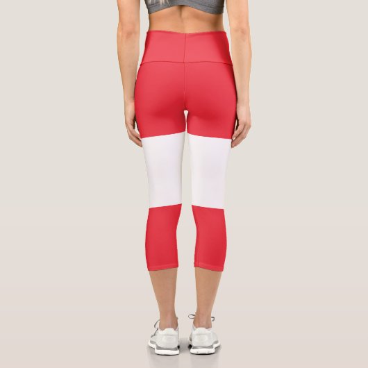Österreichische Flagge Capri Leggings (Rückseite)