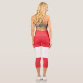 Österreichische Flagge Capri Leggings (Rückseite)