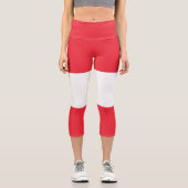 Österreichische Flagge Capri Leggings (Vorderseite)