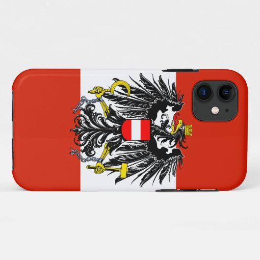 Österreichische Flagge Case-Mate iPhone Hülle (Rückseite (Horizontal))