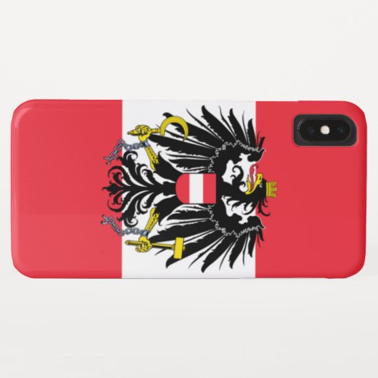 Österreichische Flagge Case-Mate iPhone Hülle (Rückseite (Horizontal))