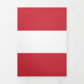 Österreichische Flagge Dreifach Gefaltete Karte (Cover)