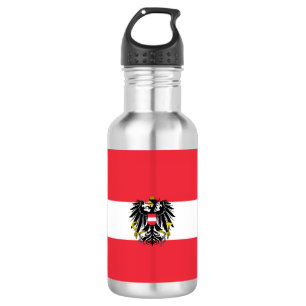 Österreichische Flagge Edelstahlflasche