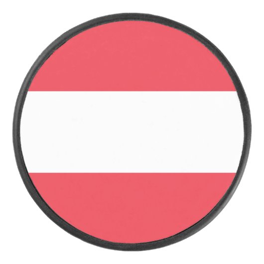 Österreichische Flagge Eishockey Puck (Vorderseite)