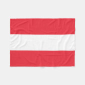 Österreichische Flagge Fleecedecke (Vorderseite (Horizontal))