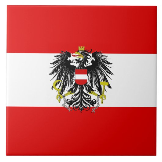 Österreichische Flagge Fliese (Vorderseite)