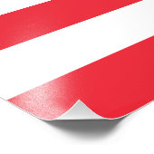 Österreichische Flagge Fotodruck (Ecke)