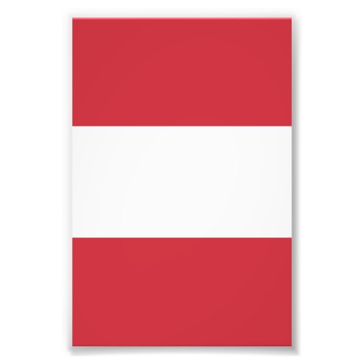 Österreichische Flagge Fotodruck (Vorne)