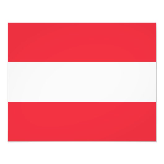 Österreichische Flagge Fotodruck (Vorne)