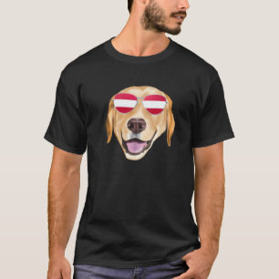 Österreichische Flagge Gelber Labrador Retriever H T-Shirt