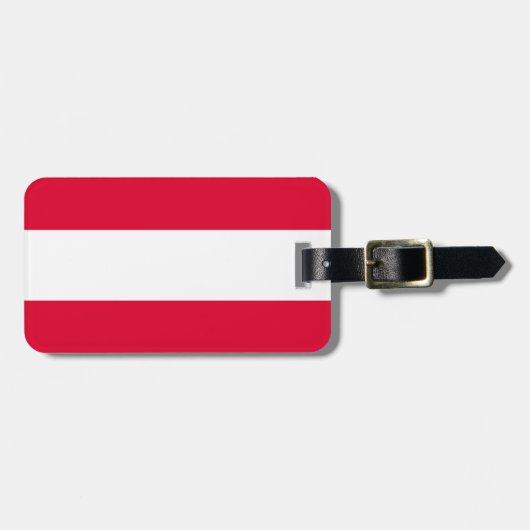 Österreichische Flagge Gepäckanhänger (Vorderseite horizontal)