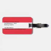 Österreichische Flagge Gepäckanhänger (Rückseite horizontal)