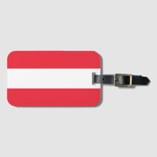 Österreichische Flagge Gepäckanhänger (Vorderseite (Horizontal))