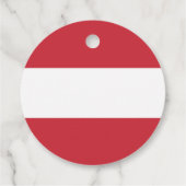 Österreichische Flagge Geschenkanhänger (Rückseite)