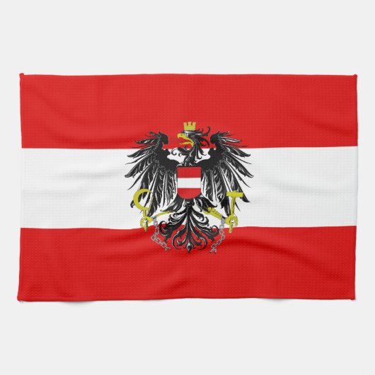 Österreichische Flagge Geschirrtuch (Horizontal)