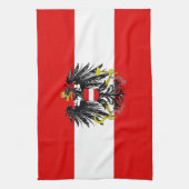 Österreichische Flagge Geschirrtuch (Vertikal)