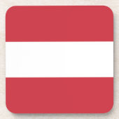 Österreichische Flagge Getränkeuntersetzer (Vorderseite)