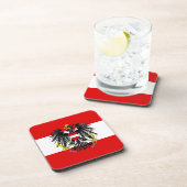 Österreichische Flagge Getränkeuntersetzer (Rechte Seite)