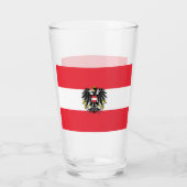 Österreichische Flagge Glas (Rückseite)
