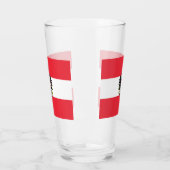 Österreichische Flagge Glas (Links)
