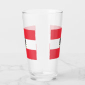 Österreichische Flagge Glas (Rechts)