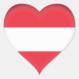 Österreichische Flagge Herz-Aufkleber