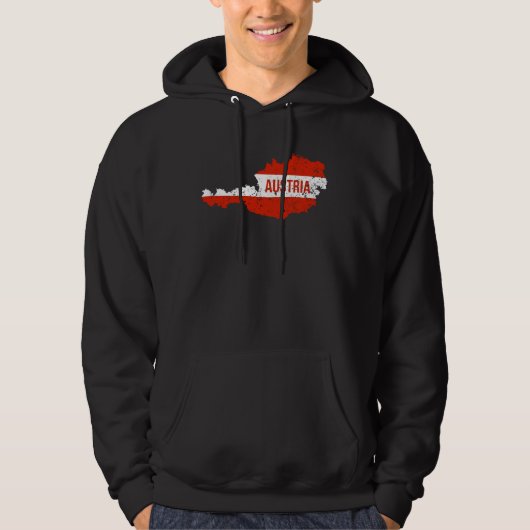 Österreichische Flagge Hoodie (Vorderseite)