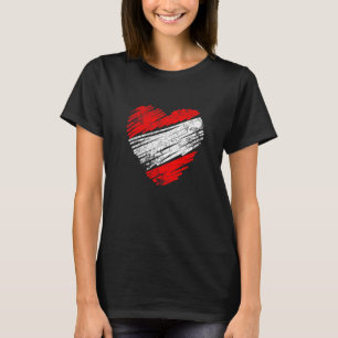 Österreichische Flagge in Herzform eine großartige T-Shirt